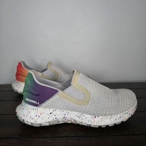 Merrell Women Size 6.5 Gray Cloud Knit Confetti Pride Sneakers J004016